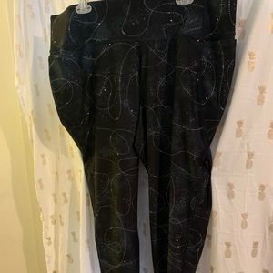 Lane Bryant 7/8ths leggings. Size 22/24. Black/ Galaxy.
